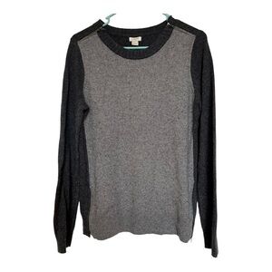 J. Crew Womens Sweater‎ Merino Wool Blend Warmspun Colorblock Sz S A9046
